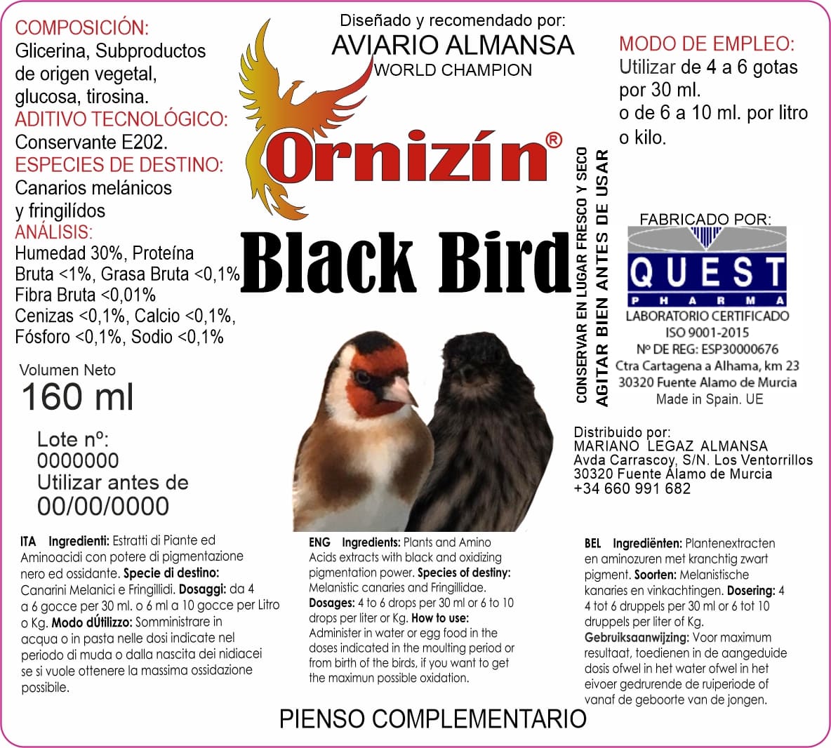 BLACK BIRD 160 ml