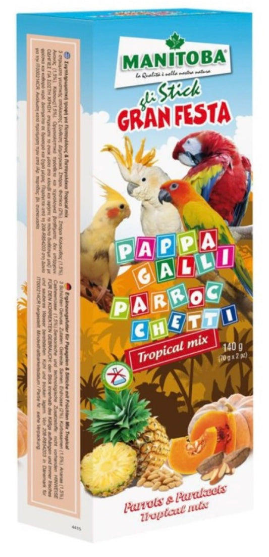 PAPPAGALLI E PARROCCH ETTI TROPICAL MIX STICK